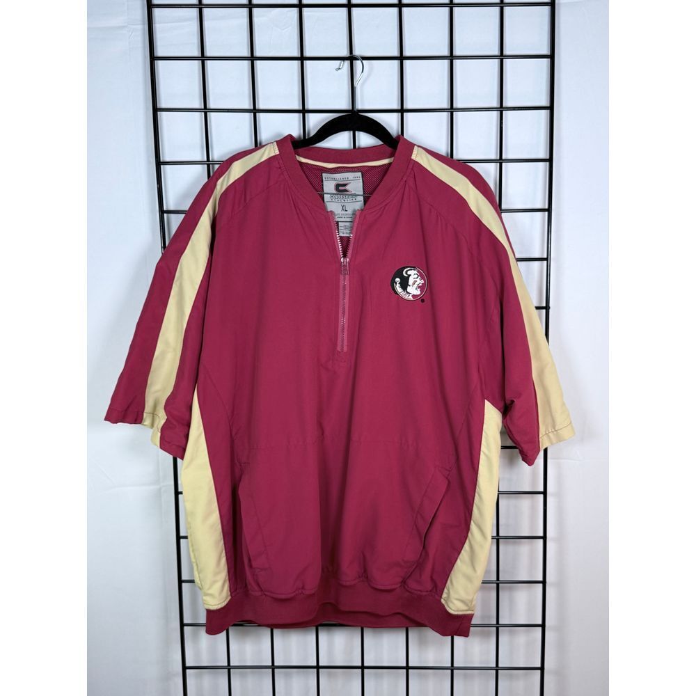 Florida State Seminoles 1/2 Zip Jacket Mens XL Maroon Short Sleeve‎ Activewear
